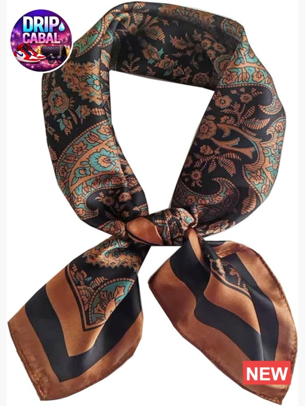 Satin Head Scarf, Silk Like Hair Scarf, Bandana Wraps, Purse Scarf, 27 x 27 in